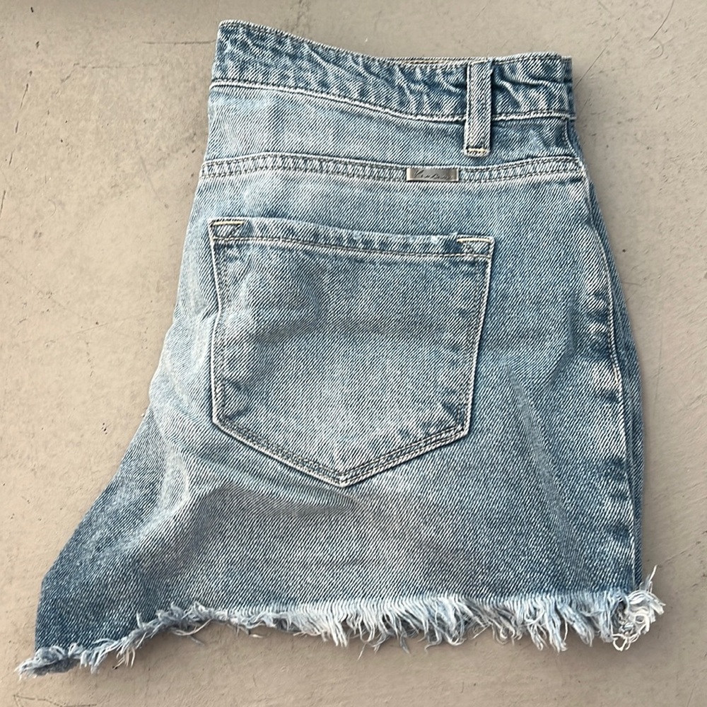 High waisted denim shorts